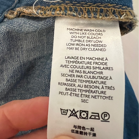 Anthropologie Pilcro Size 26W (3X) Wide-Leg 100% Cotton Denim Jumpsuit Overalls - Picture 16 of 16